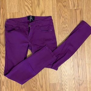 Royal Bones skinny jeans purple